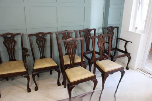 SET OF SEVEN CHIPPENDALE STYLE DINING CHAIRS - ADDITIONAL PHOTO 5