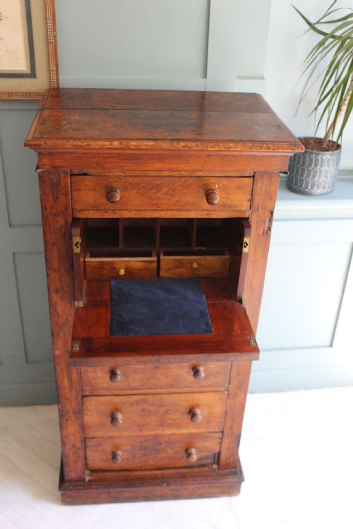 EARLY 19TH CENTURY SECRETAIRE WELLINGTON CHEST - ADDITIONAL PHOTO 2