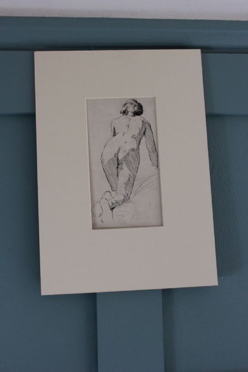 EARLY 20TH CENTURY PEN AND INK DRAWING FEMALE NUDE - ADDITIONAL PHOTO 1