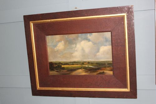 FOLLOWER OF ANDREAS SCHELFHOUT LANDSCAPE NEAR HAARLEM OIL ON PAPER - ADDITIONAL PHOTO 7