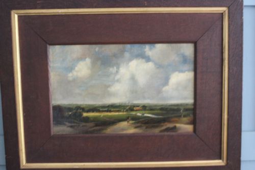 FOLLOWER OF ANDREAS SCHELFHOUT LANDSCAPE NEAR HAARLEM OIL ON PAPER - ADDITIONAL PHOTO 8