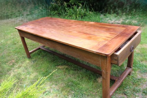 ANTIQUE FRENCH CHERRY WOOD DINING TABLE