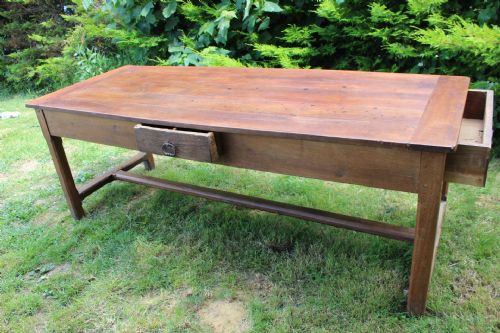ANTIQUE FRENCH CHERRY WOOD DINING TABLE - ADDITIONAL PHOTO 4
