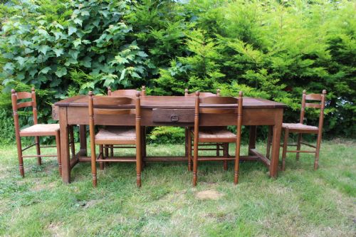 ANTIQUE FRENCH CHERRY WOOD DINING TABLE - ADDITIONAL PHOTO 19