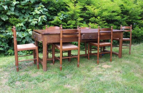 ANTIQUE FRENCH CHERRY WOOD DINING TABLE - ADDITIONAL PHOTO 22