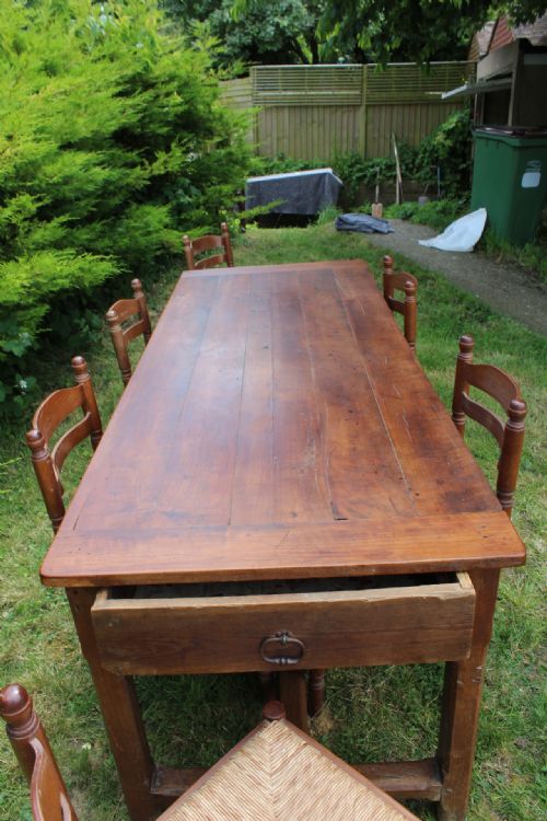 ANTIQUE FRENCH CHERRY WOOD DINING TABLE - ADDITIONAL PHOTO 25