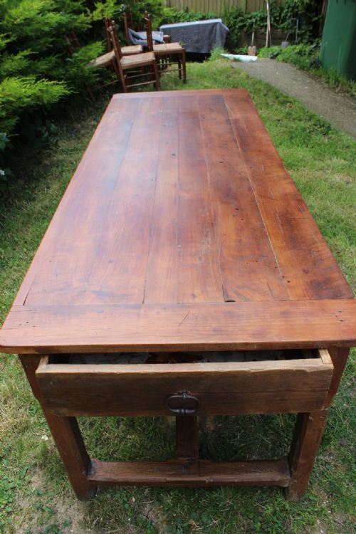 ANTIQUE FRENCH CHERRY WOOD DINING TABLE - ADDITIONAL PHOTO 26