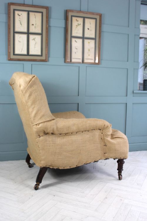 VICTORIAN ANTIQUE ARMCHAIR FOR UPHOLSTERY - ADDITIONAL PHOTO 5