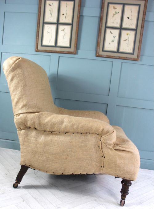 VICTORIAN ANTIQUE ARMCHAIR FOR UPHOLSTERY - ADDITIONAL PHOTO 7
