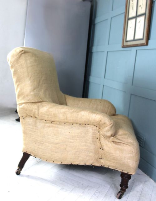 VICTORIAN ANTIQUE ARMCHAIR FOR UPHOLSTERY - ADDITIONAL PHOTO 12