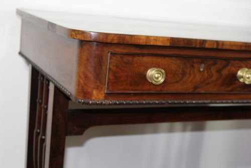 FINE REGENCY ROSEWOOD LIBRARY WRITING TABLE - ADDITIONAL PHOTO 7