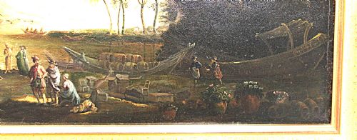 PASTORAL LANDSCAPE IN THE MANNER OF CLAUDE LORRAIN 18TH CENTURY - ADDITIONAL PHOTO 2