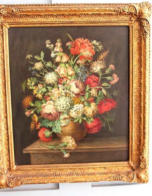 LATE 18TH CENTURY DUTCH NORTHERN EUROPEAN FLOWER STILL LIFE ON OAK PANEL - ADDITIONAL PHOTO 9