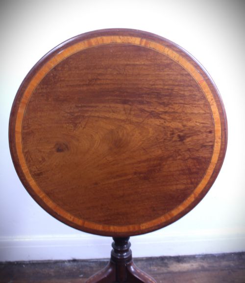 GEORGE III SHERATON 18THCENTURY MAHOGANY TRIPOD TABLE - ADDITIONAL PHOTO 2