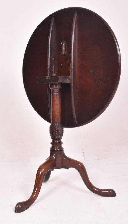 GEORGE III SHERATON 18THCENTURY MAHOGANY TRIPOD TABLE - ADDITIONAL PHOTO 3