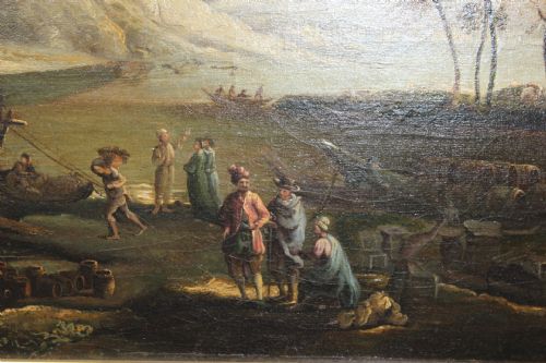 PASTORAL LANDSCAPE IN THE MANNER OF CLAUDE LORRAIN 18TH CENTURY - ADDITIONAL PHOTO 22