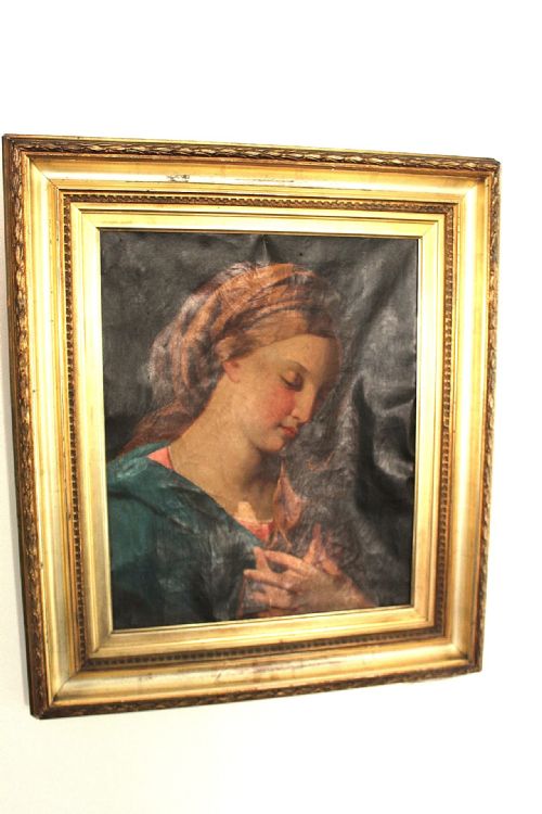 STUDIO OF POMPEO BATONI MADONNA OF THE ANNUNCIATION MID18TH CENTURY ITALIAN OLD MASTER - ADDITIONAL PHOTO 1