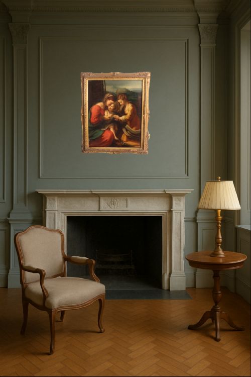 after antonio correggio the mystic marriage of st catherine painting - CATEGORY: ANTIQUE ART - DATED 1800