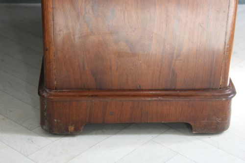 VICTORIAN BURR WALNUT PEDESTAL DESK - ADDITIONAL PHOTO 12