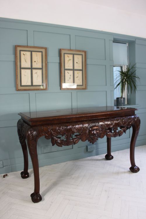 FINE ANTIQUE IRISH MAHOGANY GEORGE II STYLE SERVING TABLE CIRCA 1900 - ADDITIONAL PHOTO 4