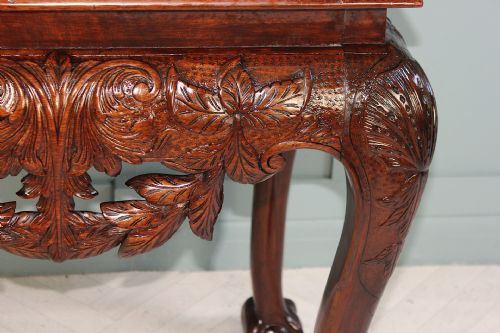FINE ANTIQUE IRISH MAHOGANY GEORGE II STYLE SERVING TABLE CIRCA 1900 - ADDITIONAL PHOTO 9