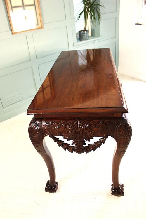 FINE ANTIQUE IRISH MAHOGANY GEORGE II STYLE SERVING TABLE CIRCA 1900 - ADDITIONAL PHOTO 15