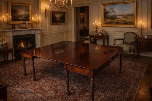 EARLY 19TH CENTURY AMERCIAN CUBAN MAHOGANY DINING TABLE - ADDITIONAL PHOTO 1