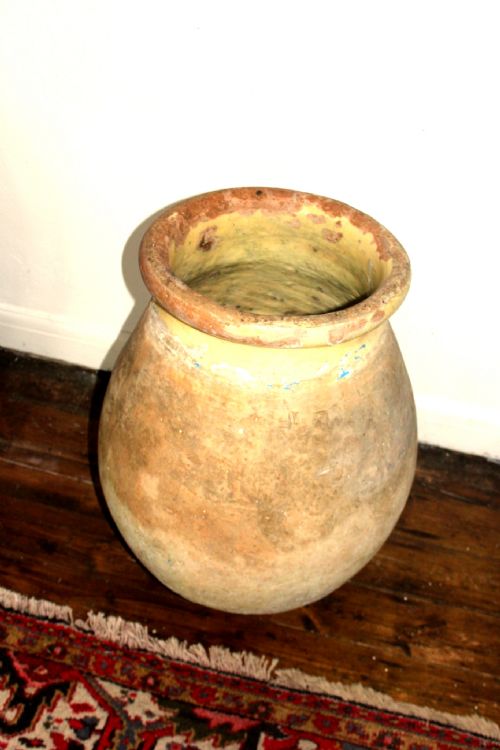 19TH CENTURY FRENCH BIOT JAR PROVENAL TERRACOTTA POT WITH AGED PATINA