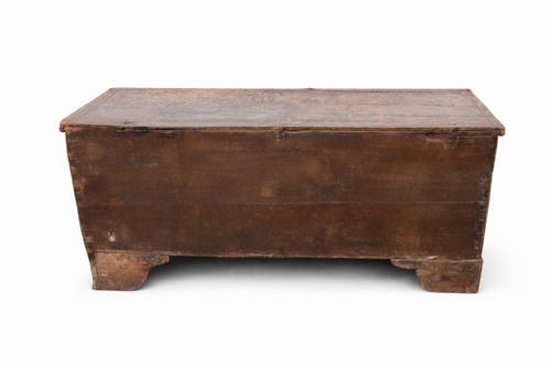 ANTIQUE SPANISH PAINTED BLANKET CHEST WITH MOORISH STYLE DECORATION CIRCA 1800 - ADDITIONAL PHOTO 3