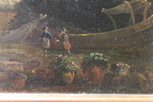 PASTORAL LANDSCAPE IN THE MANNER OF CLAUDE LORRAIN 18TH CENTURY - ADDITIONAL PHOTO 19