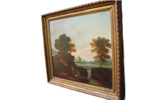 ITALIANATE RIVER LANDSCAPE WITH PASTORAL FIGURES CIRCLE OF RICHARD WILSON - ADDITIONAL PHOTO 10