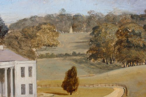 19TH CENTURY PAINTING OF WARLIES HOUSE WALTHAM ABBEY ESSEX - ADDITIONAL PHOTO 6