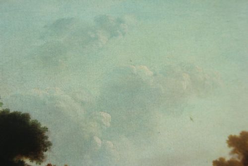 ITALIANATE RIVER LANDSCAPE WITH PASTORAL FIGURES CIRCLE OF RICHARD WILSON - ADDITIONAL PHOTO 3