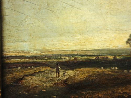 CIRCLE OF JOHN CONSTABLE 17761837OPEN LANDSCAPE WITH MAN AND DOG BENEATH AN EXPANSIVE SKY - ADDITIONAL PHOTO 4