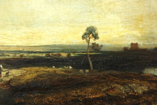 CIRCLE OF JOHN CONSTABLE 17761837OPEN LANDSCAPE WITH MAN AND DOG BENEATH AN EXPANSIVE SKY - ADDITIONAL PHOTO 5