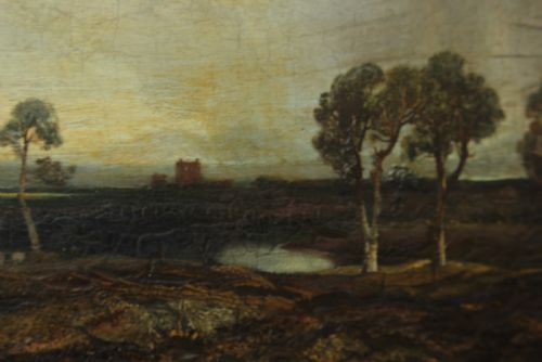 CIRCLE OF JOHN CONSTABLE 17761837OPEN LANDSCAPE WITH MAN AND DOG BENEATH AN EXPANSIVE SKY - ADDITIONAL PHOTO 6