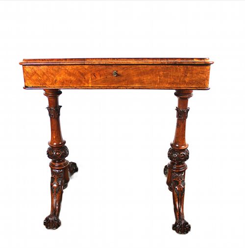 FINE 19TH CENTURY POLLARD OAK WORK TABLE BOOTHROYD SONS RIMMER SOUTHPORT - ADDITIONAL PHOTO 6