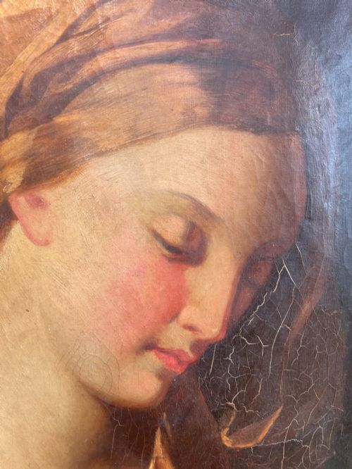 STUDIO OF POMPEO BATONI MADONNA OF THE ANNUNCIATION MID18TH CENTURY ITALIAN OLD MASTER - ADDITIONAL PHOTO 6