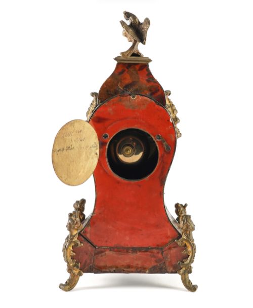 fig 5. A Victorian Brass Boulle Inlaid Tortoiseshell Mantel Clock