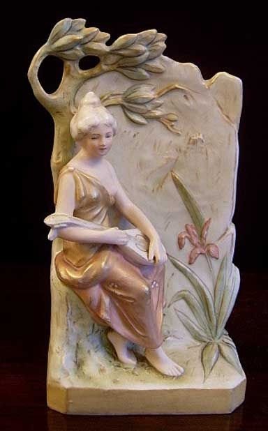 Antique Royal Dux Figural Spill Vase