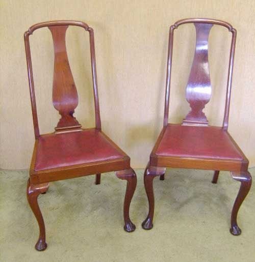 Pair Mahogany Side Chairs