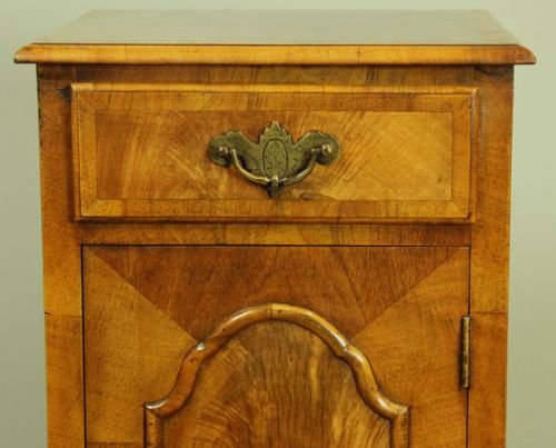 fig 2. Pair of Antique 20th century figured walnut side cabinets,