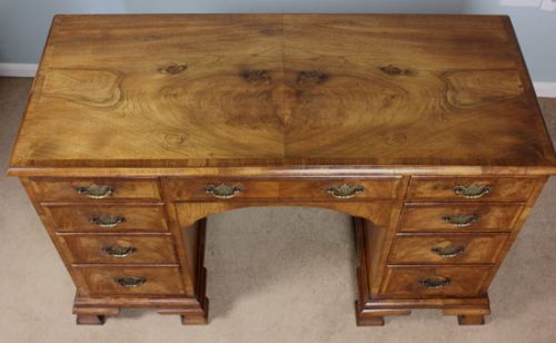 fig 2. Antique Figured Walnut Writing Desk