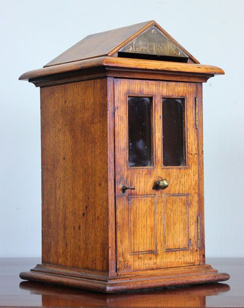 Antique Oak Letter Box / Posting Letter Box