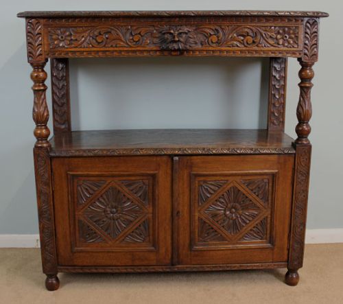 Antique Oak Buffet Server, Sideboard,