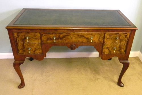 Antique Figured Walnut Writing Desk,
