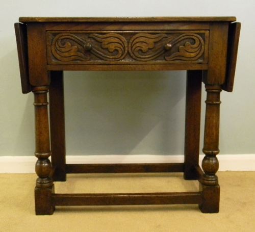 Antique Oak Side Table, Antique Oak Hall Table