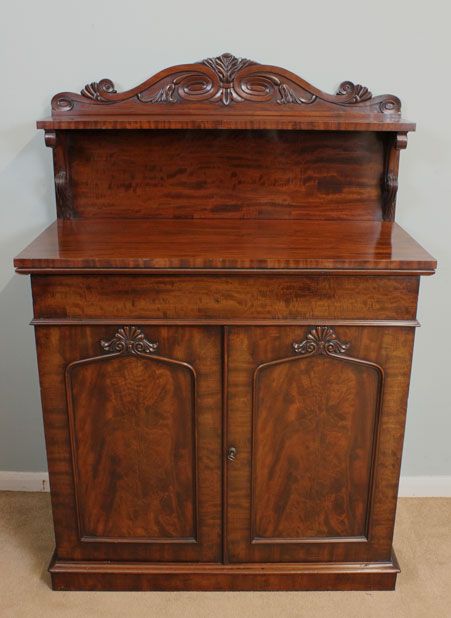 Antique Victorian Mahogany Small Chiffonier Sideboard