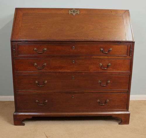 fig 1. Antique Georgian Mahogany Writing Desk, Bureau