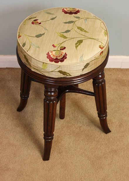 Antique Dressing Table Stool , Piano Stool,